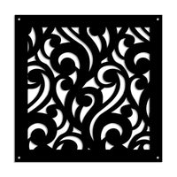 CURL - Pannello in PVC traforato - Parasole Misura: 48x48 cm, Colore: nero