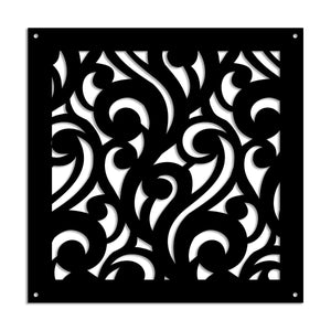 CURL - Pannello in PVC traforato - Parasole Misura: 48x48 cm, Colore: nero