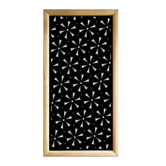 DAISY - Moduli Decorativi in Legno e PVC Colore: nero, Misura: 73x148 cm