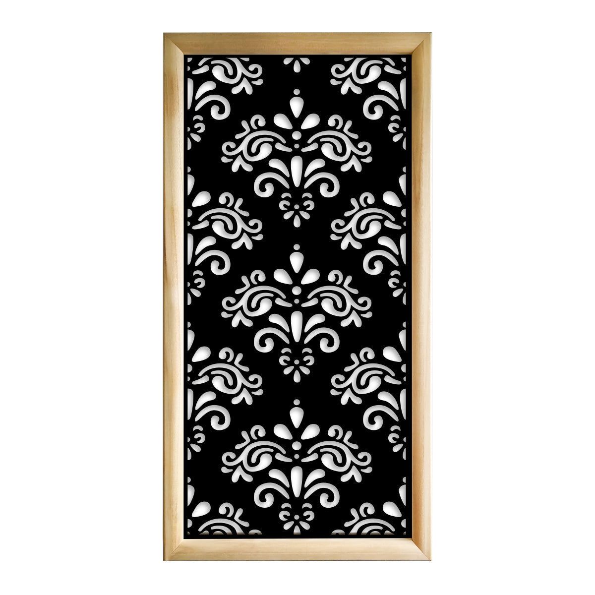 DAMASCO - Moduli Decorativi in Legno e PVC Colore: nero, Misura: 47x94 cm