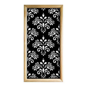 DAMASCO - Moduli Decorativi in Legno e PVC Misura: 73x148 cm, Colore: nero