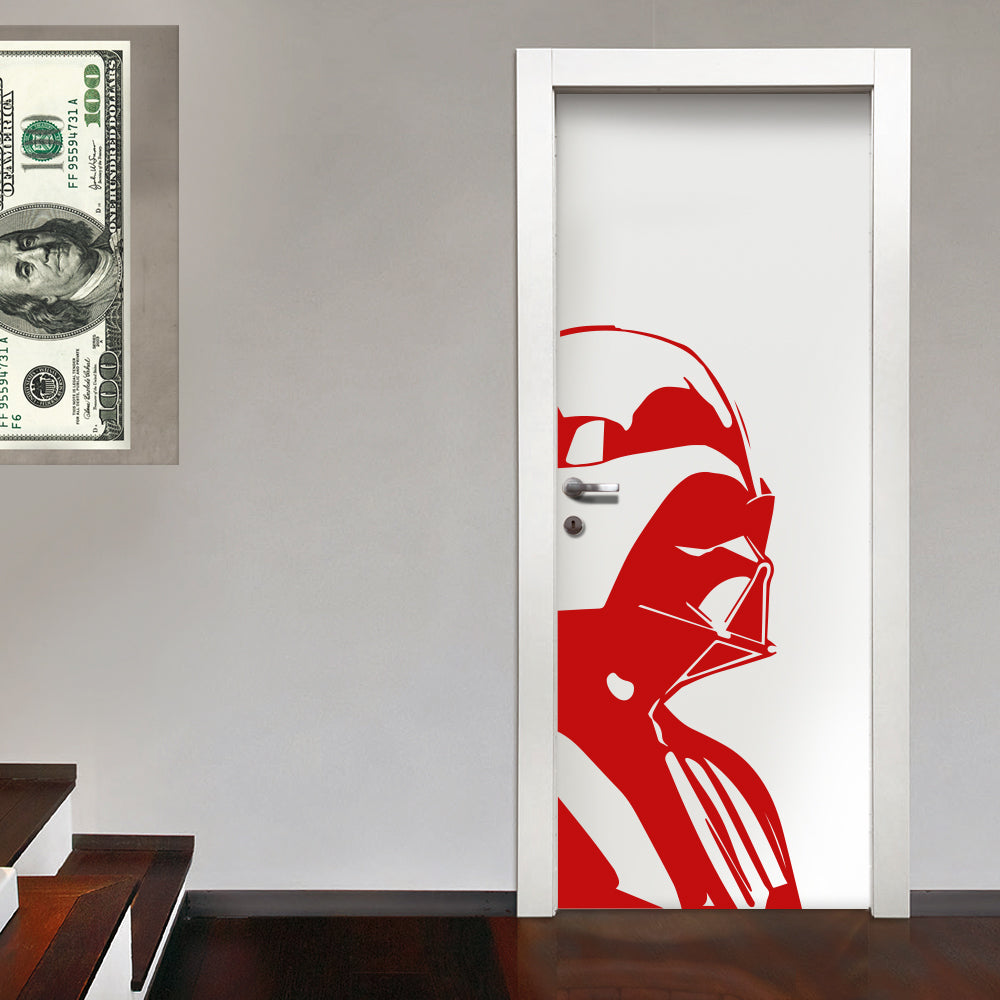 DARTH VADER - Adesivo murale wall sticker in vinile 55x130 cm Colore: Rosso