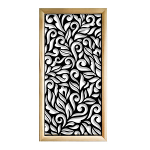 DECOR  - Moduli Decorativi in Legno e PVC Misura: 47x94 cm, Colore: nero