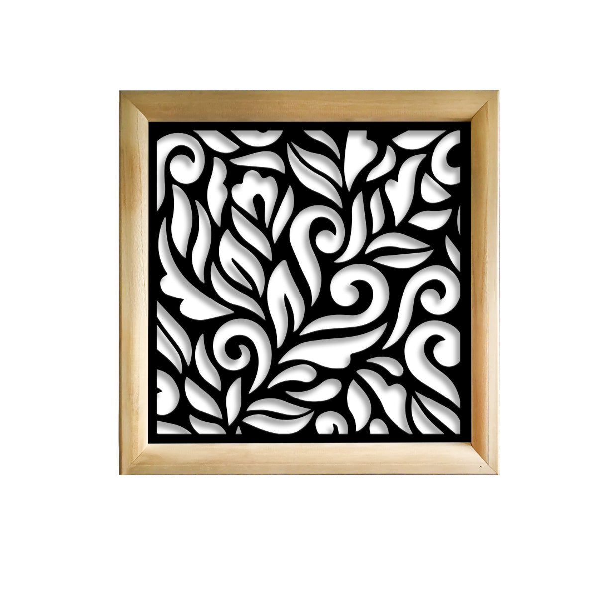 DECOR  - Moduli Decorativi in Legno e PVC Misura: 73x73 cm, Colore: nero