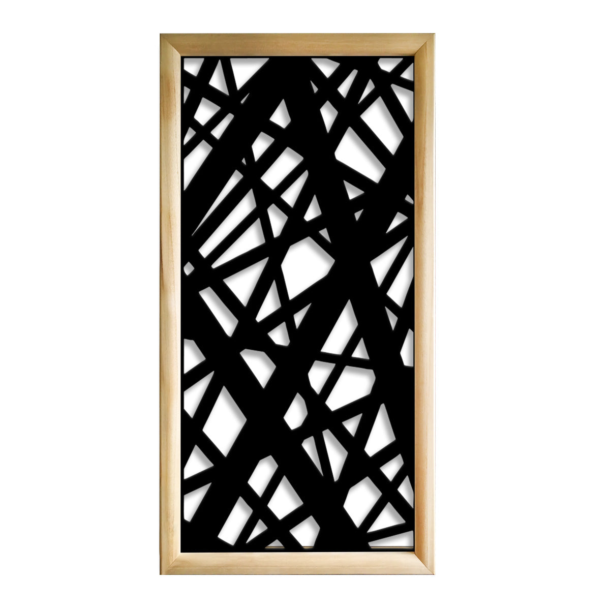 DIAGONAL LARGE - Moduli Decorativi in Legno e PVC Misura: 73x148 cm, Colore: nero