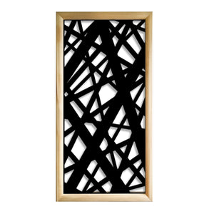 DIAGONAL LARGE - Moduli Decorativi in Legno e PVC Misura: 47x94 cm, Colore: nero