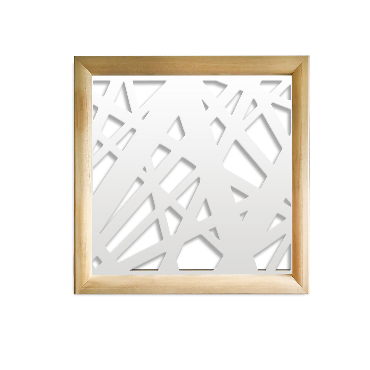 DIAGONAL LARGE - Moduli Decorativi in Legno e PVC Misura: 48x48 cm, Colore: bianco