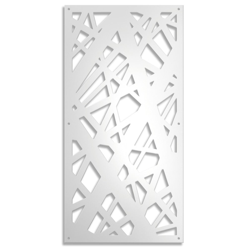 DIAGONAL LARGE - Pannello traforato in PVC - 10mm spessore Colore: bianco, Misura: 98x198 cm