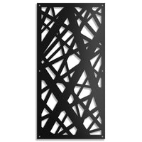 DIAGONAL LARGE - Pannello traforato in PVC - 10mm spessore Misura: 47x94 cm, Colore: nero