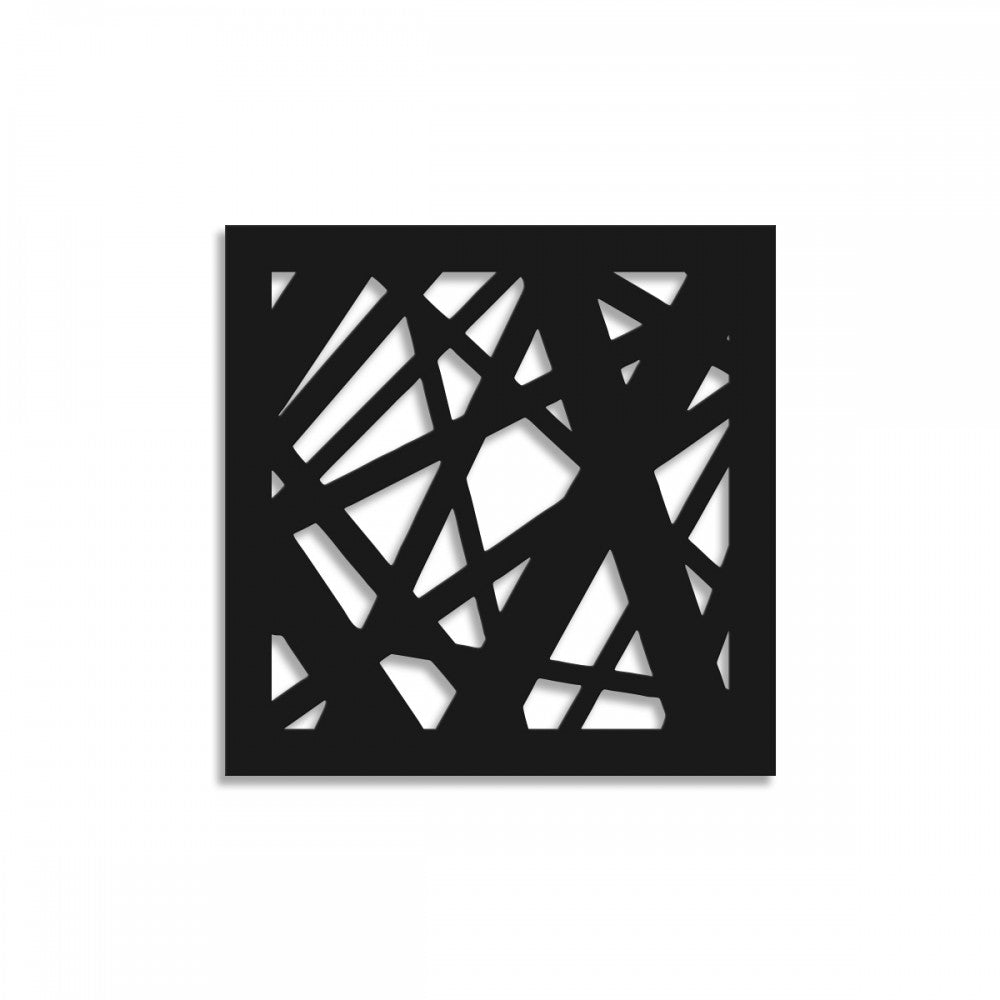 DIAGONAL LARGE - Pannello traforato in PVC - 10mm spessore Misura: 98x98 cm, Colore: nero