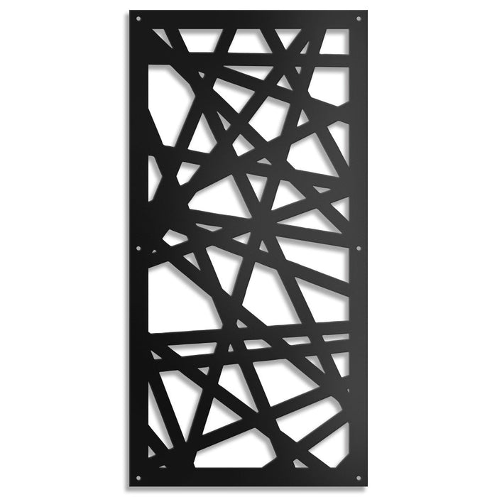 DIAGONAL MEDIUM - Pannello traforato in PVC - 10mm di spessore Misura: 47x94 cm, Colore: nero