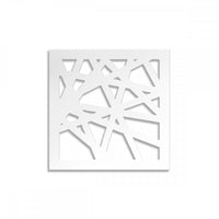 DIAGONAL MEDIUM - Pannello traforato in PVC - 10mm di spessore Misura: 98x98 cm, Colore: bianco