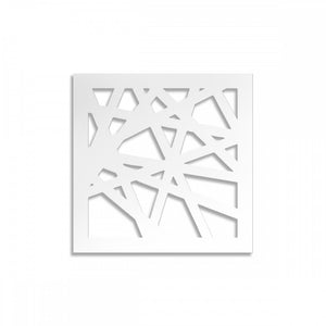 DIAGONAL MEDIUM - Pannello traforato in PVC - 10mm di spessore Misura: 98x98 cm, Colore: bianco