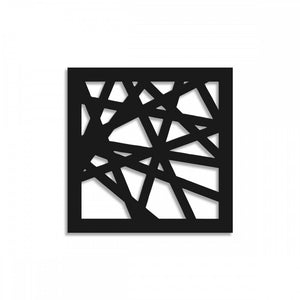 DIAGONAL MEDIUM - Pannello traforato in PVC - 10mm di spessore Misura: 48x48 cm, Colore: nero