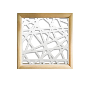 DIAGONAL SMALL  - Moduli Decorativi in Legno e PVC Misura: 73x73 cm, Colore: bianco