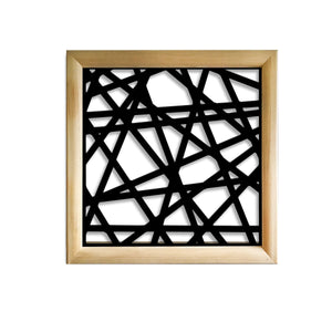 DIAGONAL SMALL  - Moduli Decorativi in Legno e PVC Colore: nero, Misura: 48x48 cm