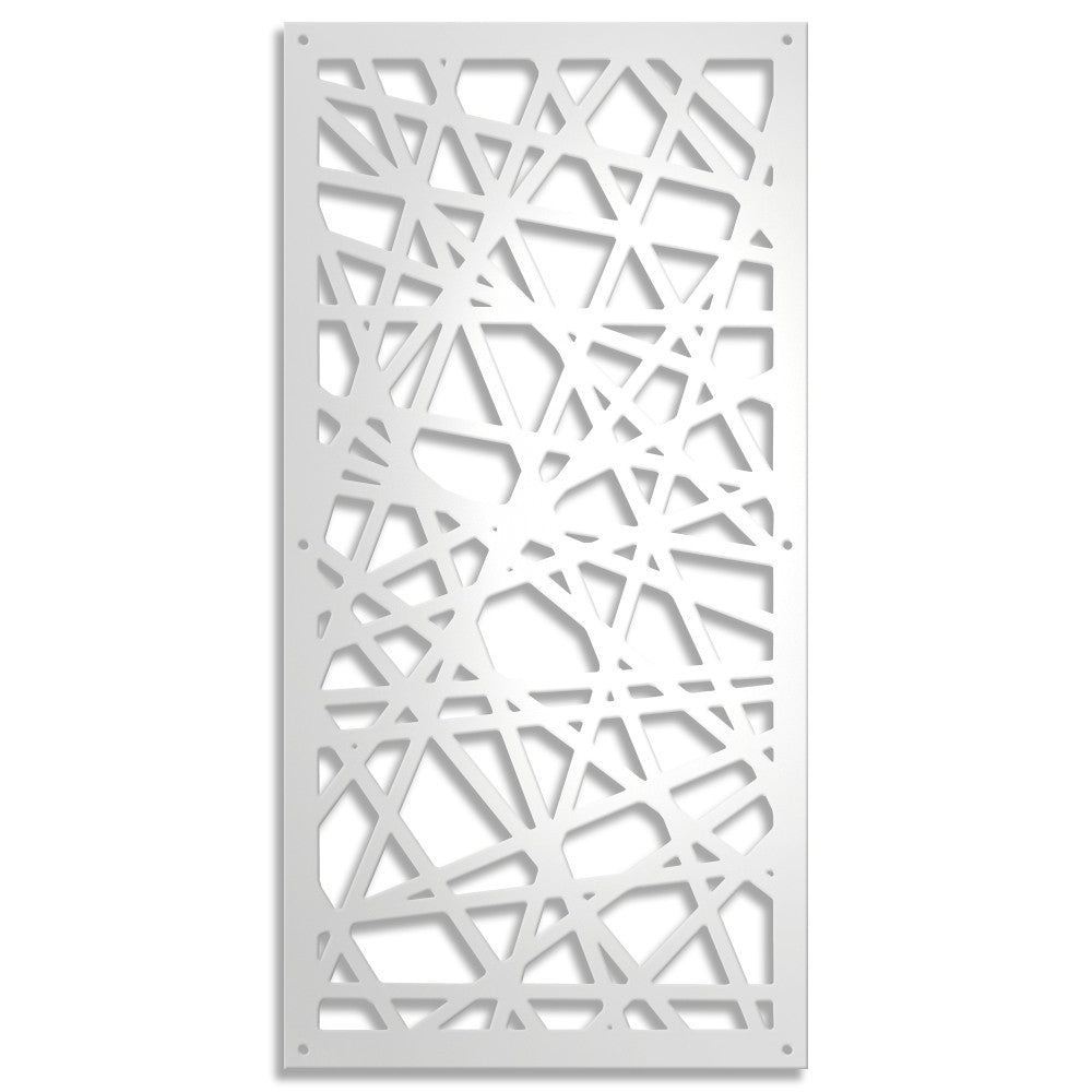 DIAGONAL SMALL - Pannello traforato in PVC - 10mm spessore Misura: 98x198 cm, Colore: bianco