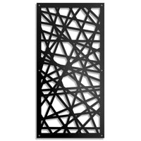 DIAGONAL SMALL - Pannello traforato in PVC - 10mm spessore Misura: 47x94 cm, Colore: nero