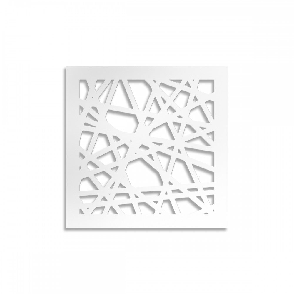 DIAGONAL SMALL - Pannello traforato in PVC - 10mm spessore Misura: 48x48 cm, Colore: bianco