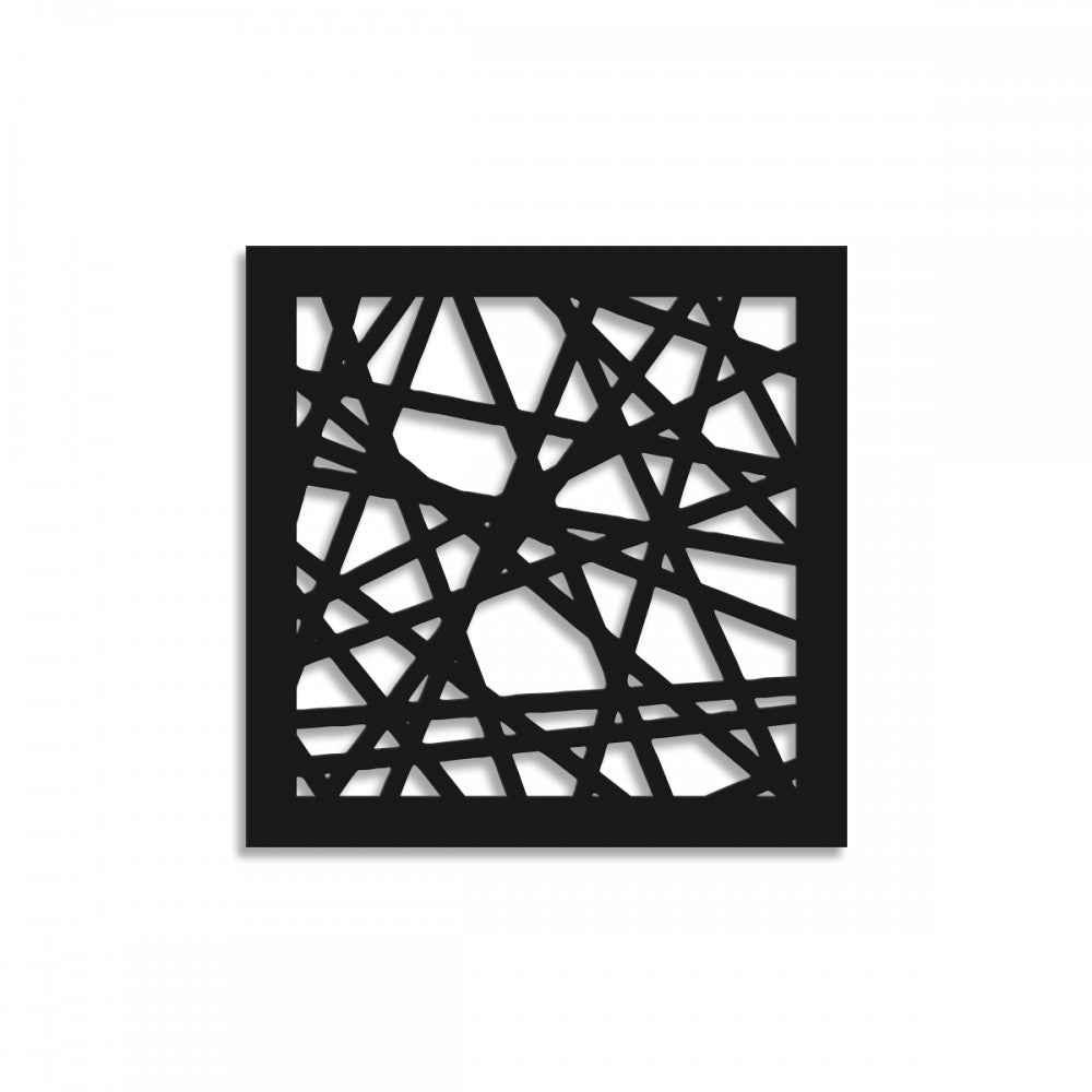 DIAGONAL SMALL - Pannello traforato in PVC - 10mm spessore Misura: 73x73 cm, Colore: nero