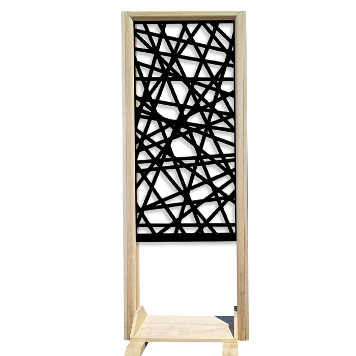 DIAGONAL SMALL - Separè  - Paravento modulabile - 70x190cm - in Legno e PVC Colore: nero