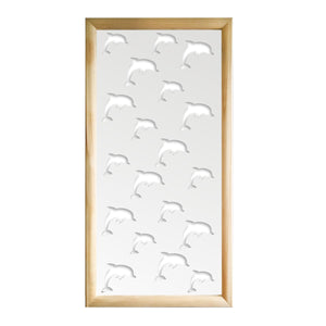 DOLPHIN - Moduli Decorativi in Legno e PVC Misura: 47x94 cm, Colore: bianco