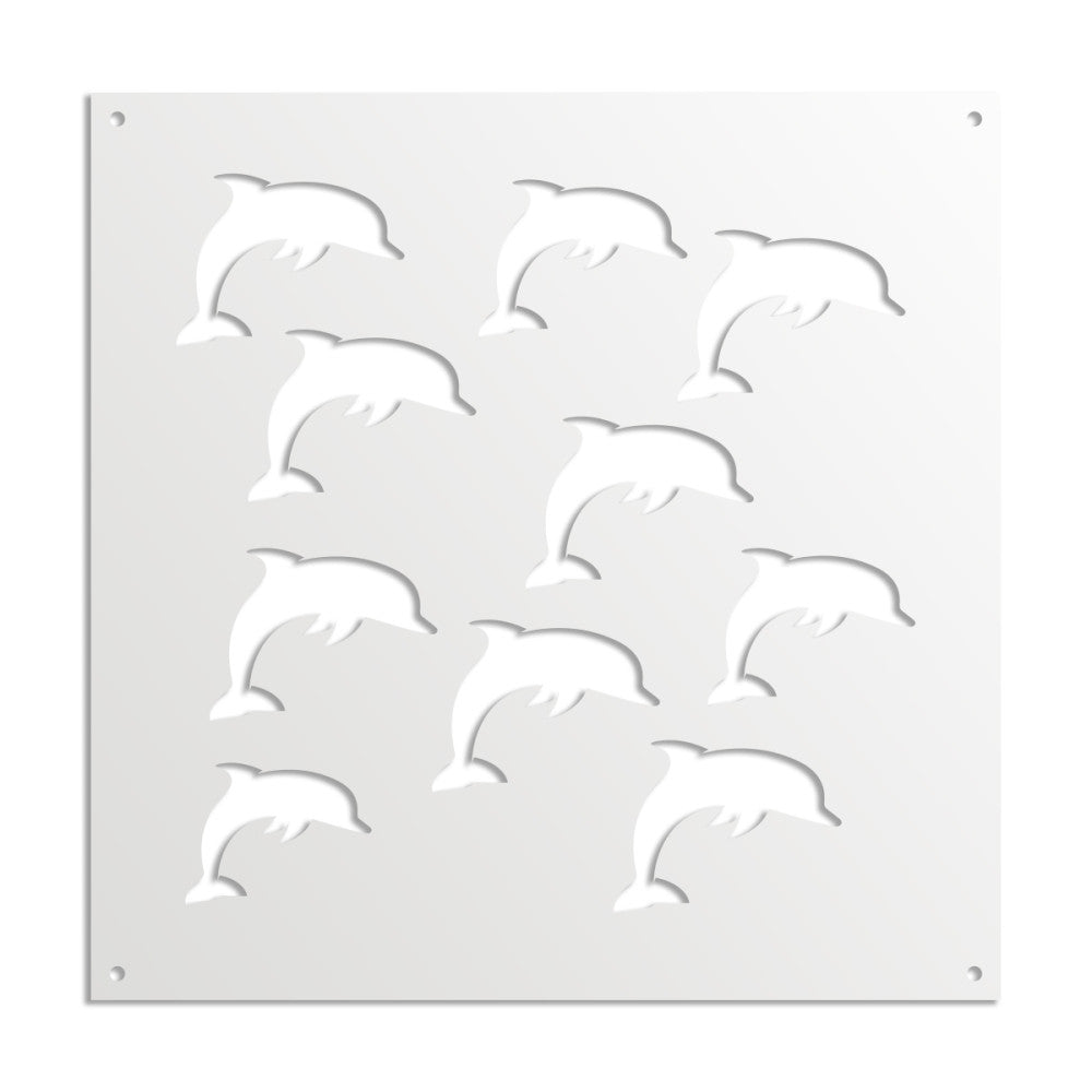 DOLPHIN - Pannello in PVC traforato - Parasole Misura: 98x98 cm, Colore: bianco