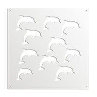 DOLPHIN - Pannello in PVC traforato - Parasole Colore: bianco, Misura: 48x48 cm