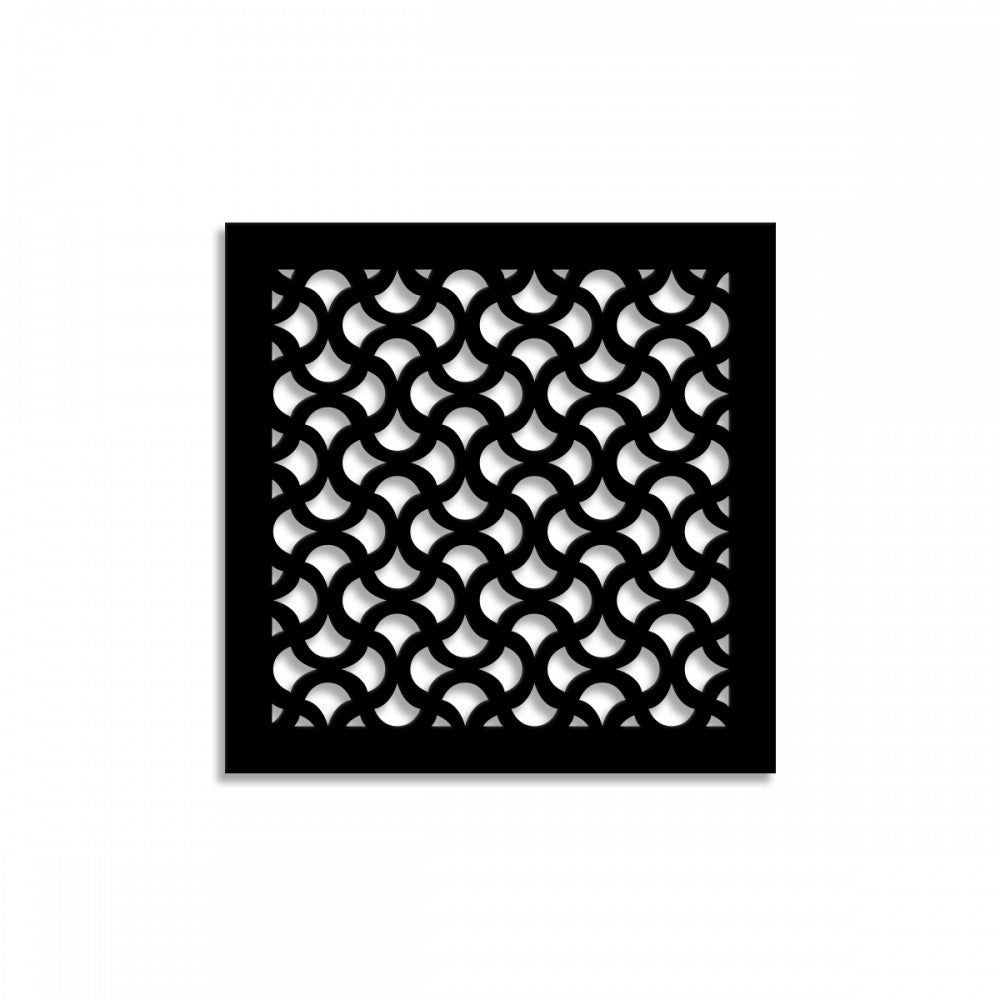 DROPS - Pannello in PVC traforato - Parasole Colore: nero, Misura: 48x48 cm