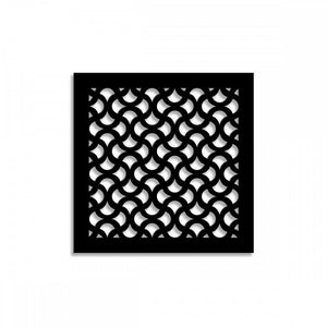 DROPS - Pannello in PVC traforato - Parasole Colore: nero, Misura: 48x48 cm