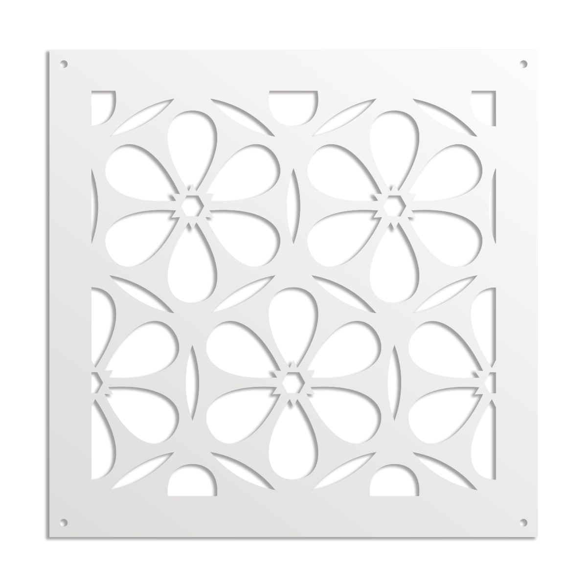 ESAPRIME - Pannello in PVC traforato - Parasole Misura: 98x98 cm, Colore: bianco