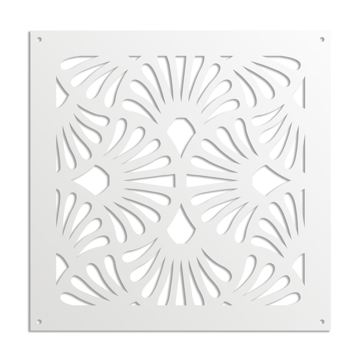 EVENTAILS - Pannello in PVC traforato - Parasole Misura: 98x98 cm, Colore: bianco