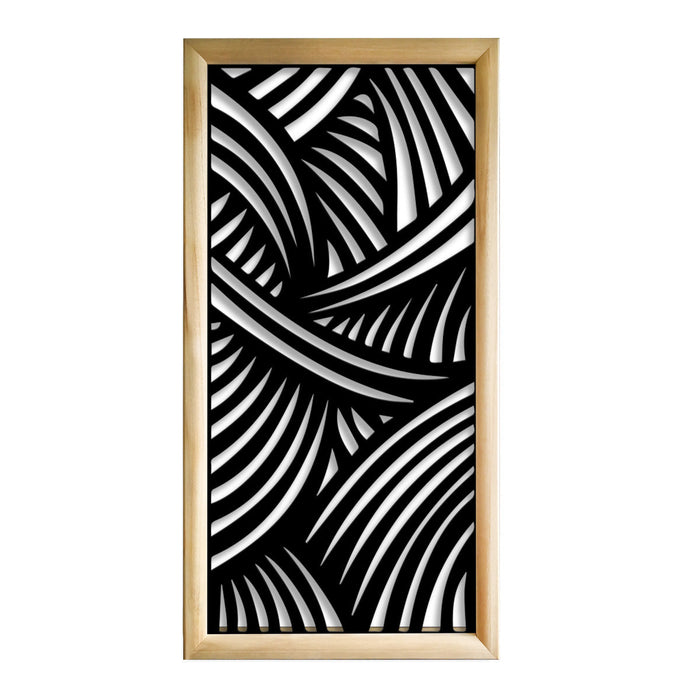 FASCE - Moduli Decorativi in Legno e PVC Misura: 73x148 cm, Colore: nero