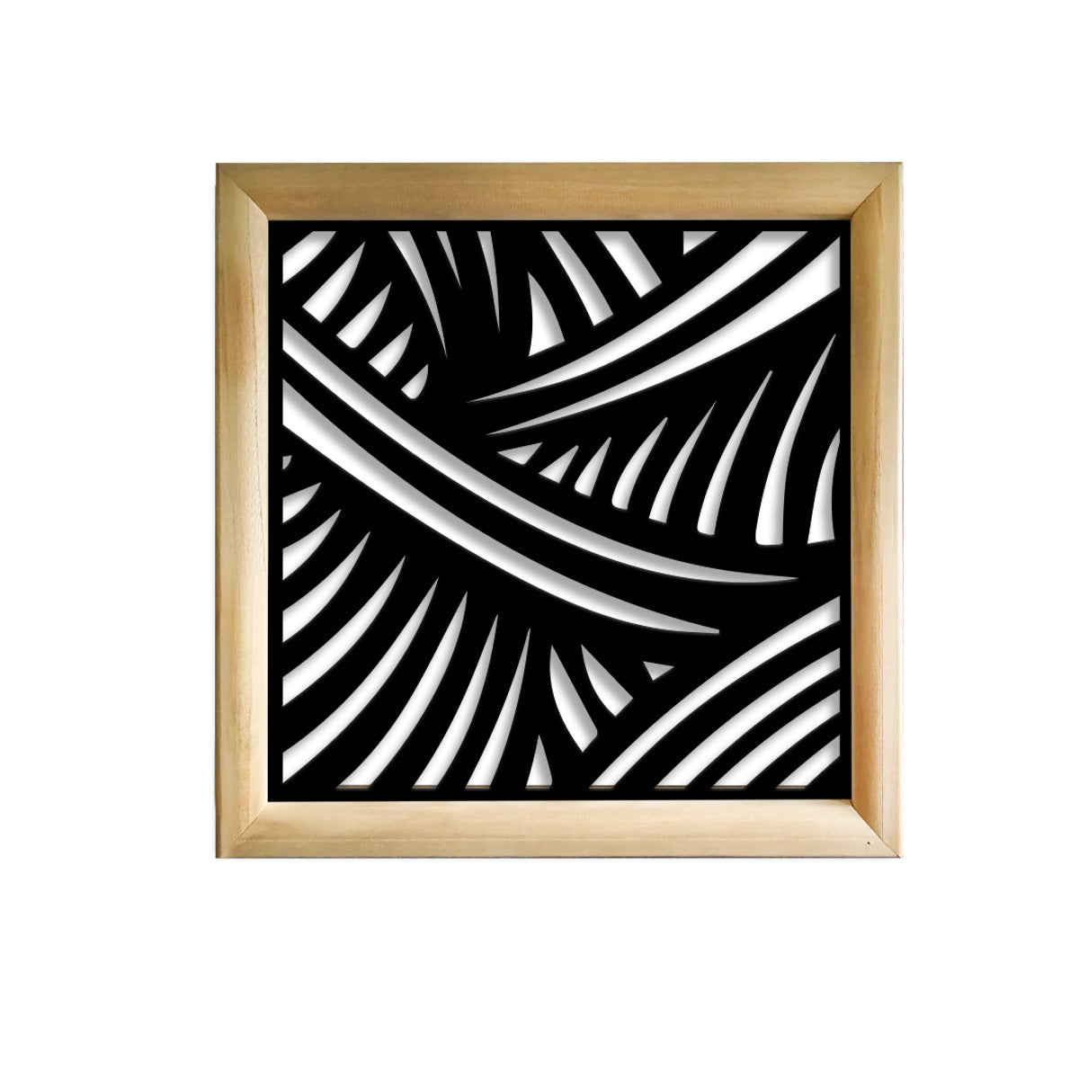 FASCE - Moduli Decorativi in Legno e PVC Misura: 98x98 cm, Colore: nero