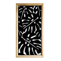 FILODENDRO - Moduli Decorativi in Legno e PVC Misura: 73x148 cm, Colore: nero