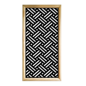 FILOTTO - Moduli Decorativi in Legno e PVC Colore: nero, Misura: 73x148 cm