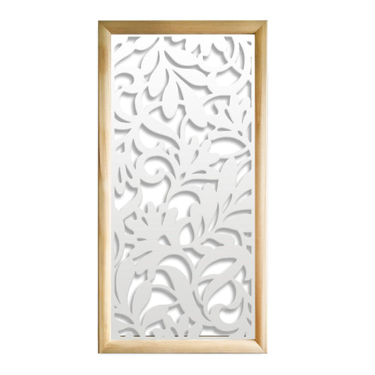 FIORI - Moduli Decorativi in Legno e PVC Misura: 47x94 cm, Colore: bianco