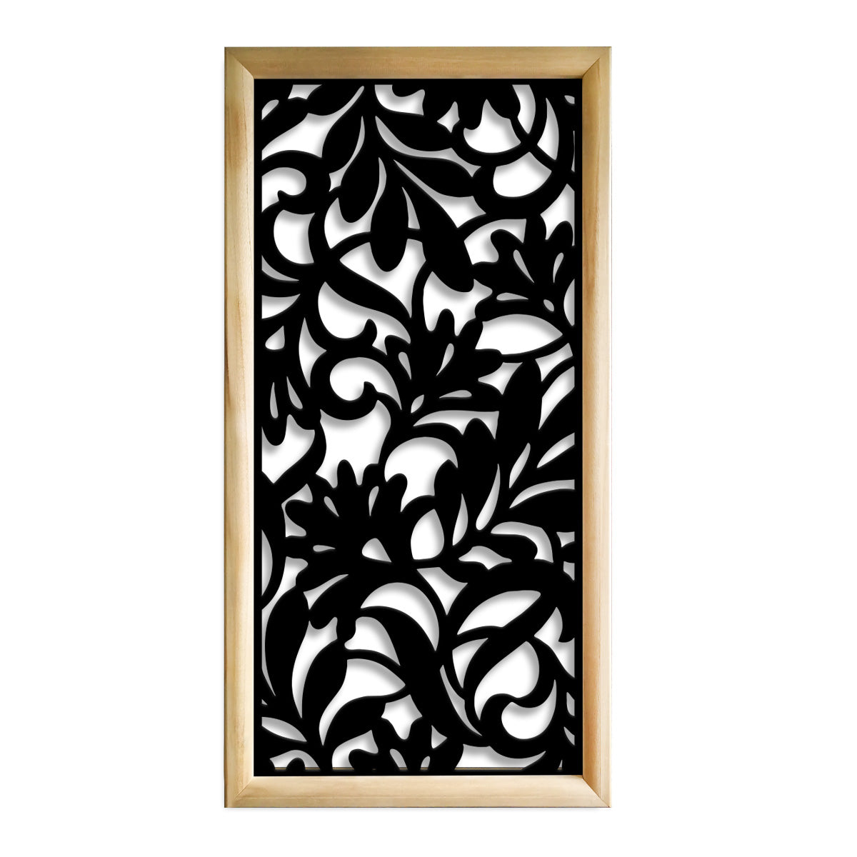 FIORI - Moduli Decorativi in Legno e PVC Colore: nero, Misura: 47x94 cm