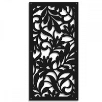 FIORI - Pannello in PVC traforato - Parasole Misura: 73x148 cm, Colore: nero