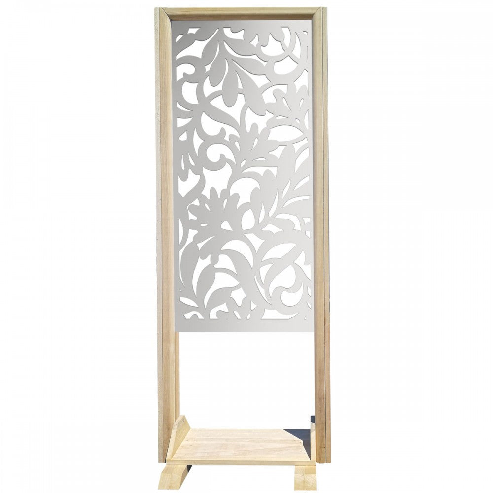 FIORI - Separè - Paravento modulabile - 70x190cm - in Legno e PVC Colore: bianco