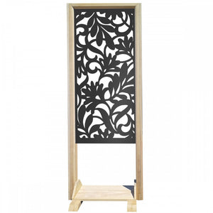 FIORI - Separè - Paravento modulabile - 70x190cm - in Legno e PVC Colore: nero