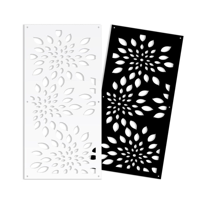 FIREWORKS - Pannello in PVC traforato - Parasole Misura: 50x150 cm, Colore: nero