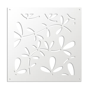 FLOREUS - Pannello in PVC traforato - Parasole Colore: bianco, Misura: 98x98 cm