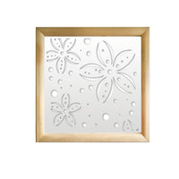 FLOWERS - Moduli Decorativi in Legno e PVC Colore: bianco, Misura: 48x48 cm