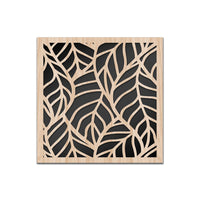 FOGLIE - Quadro arredo LASERCUT composito Legno e PVC Misura: 40x40 cm