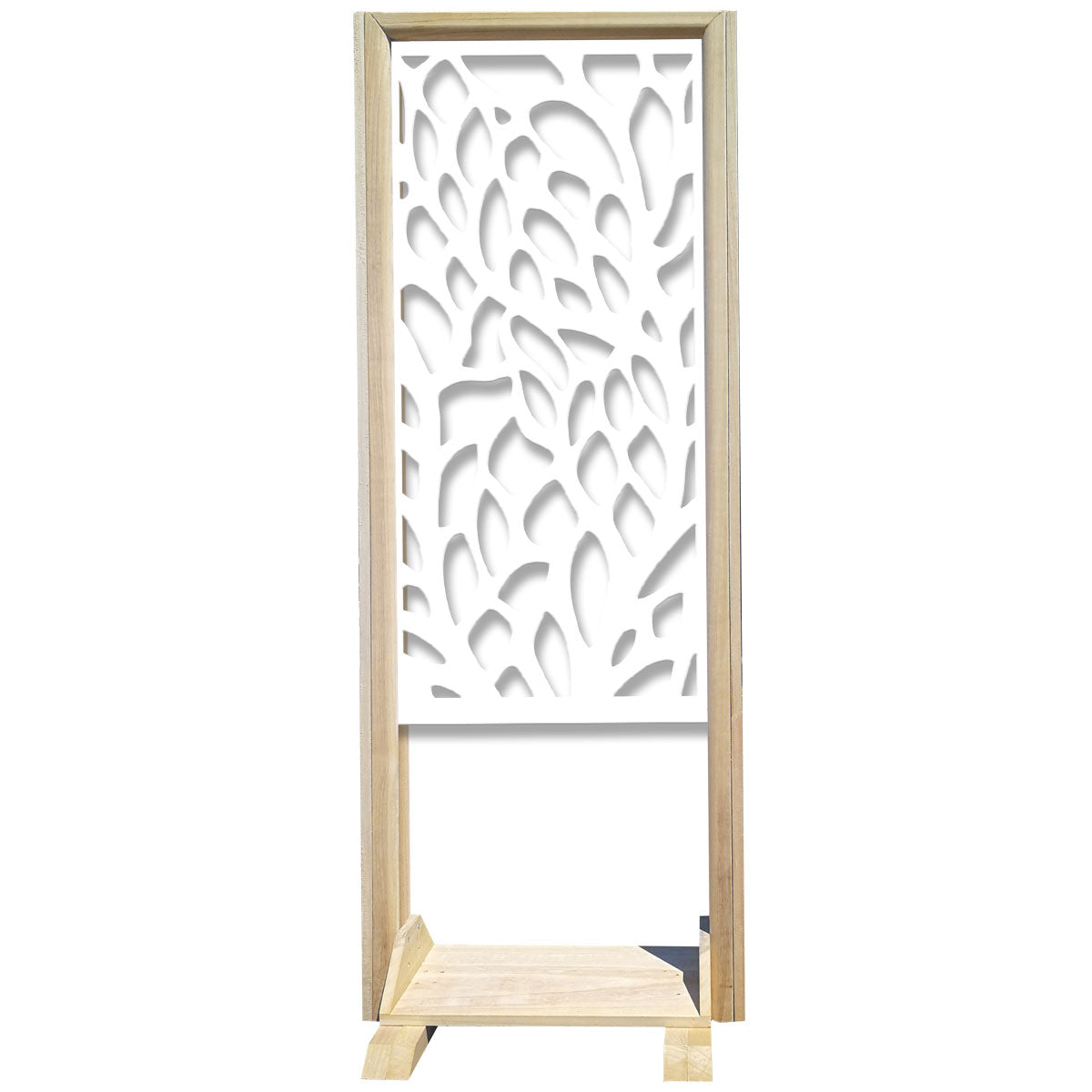 FOGLIE - Separè - Paravento modulabile - 70x190cm - in Legno e PVC Colore: bianco