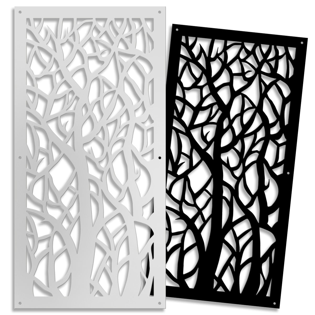 FORESTA - Pannello in PVC traforato - PARASOLE - spessore 1cm Misura: 50x150 cm, Colore: nero