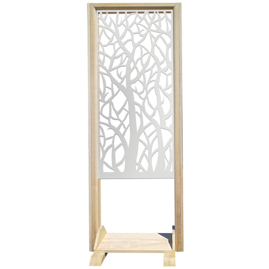 FORESTA - Separè  - Paravento modulabile - 70x190cm - in Legno e PVC Colore: bianco