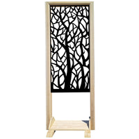 FORESTA - Separè  - Paravento modulabile - 70x190cm - in Legno e PVC Colore: nero