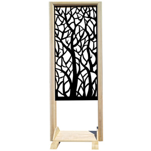 FORESTA - Separè  - Paravento modulabile - 70x190cm - in Legno e PVC Colore: nero